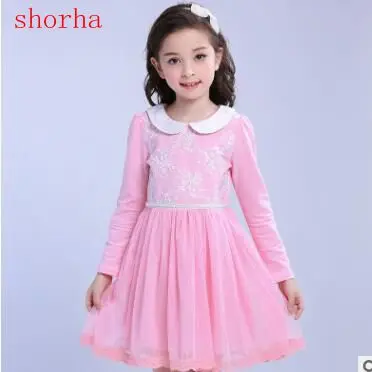 

2017 New Spring hot Dress Fashion Girl Long Sleeves Cotton Baby Casual Dress Girls Children princess dress Baby Clothes
