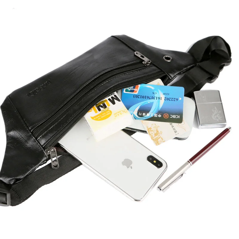  2019 Casual PU Leather Shoulder Bags Male Casual Small Vintage Crossbody Bags Men Chest Bag Multifu - 32948719399