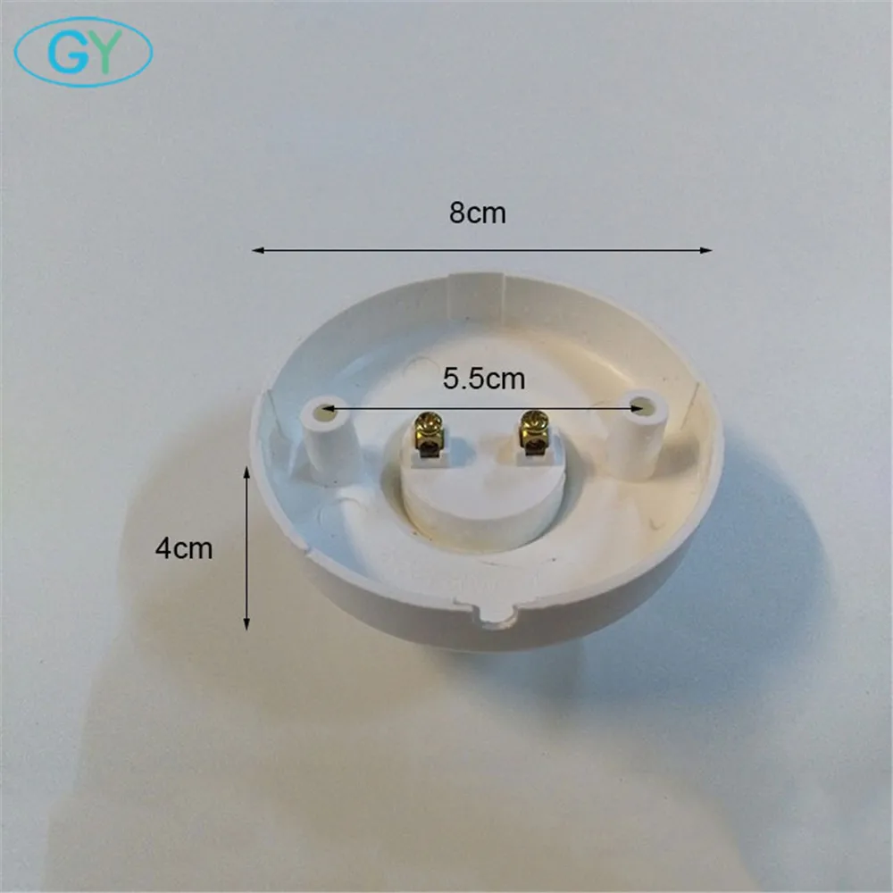 Пластиковое основание E27 с отверстием для провода, D8cm винтовой светильник патрон лампы, белый Цоколь E27 патрон лампы, светодиодный светильник патрон лампы