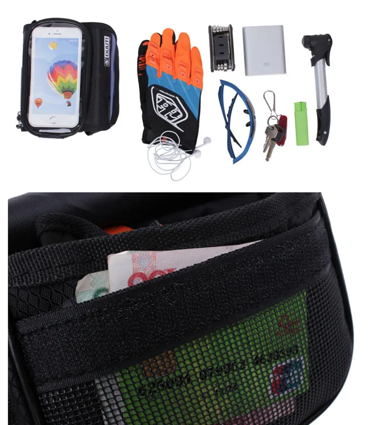 Best 5 Color Waterproof Touch Screen Bicycle Bags Cycling Fluorescence Band Frame Bike Front 5.0 inch Mobile Phone Tube Storage Bag 8 Best 5 Color Waterproof Touch Screen Bicycle Bags Cycling Fluorescence Band Frame Bike Front 5.0 inch Mobile Phone Tube Storage Bag 8