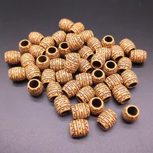 50 шт. 11x10 мм бусины с большим отверстием из пластика, имитация дерева, Ретро Бисер для рукоделия, аксессуары для изготовления ювелирных изделий