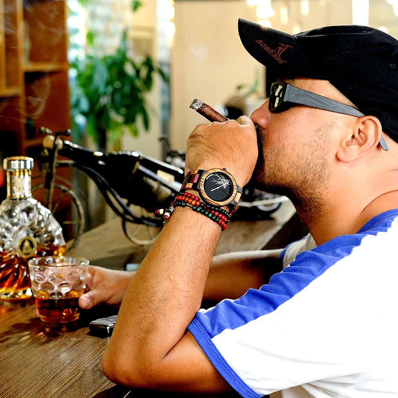BOBO BIRD Luxury Lovers' Wooden Watches Men Women Handmade Quartz Wristwatches Ideal Gifts item relogio masculino