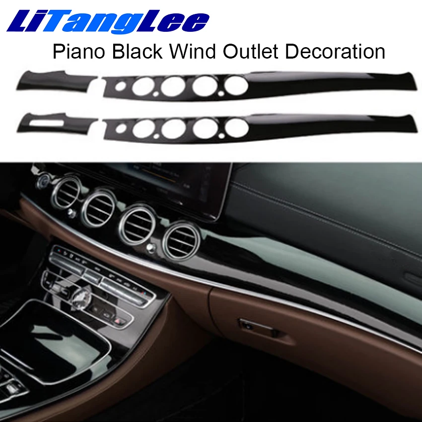 

Litanglee For MERCEDES E300L E200L Piano Black Air Outlet Decoration Sticker Interior Centre Panel Protective Film