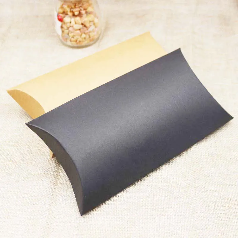 Распродажа 30 шт бумажные подарочные коробки для конфет пользу упаковка подушка коробке коричневый/черный цвет упаковки подарков и дисплей окно custom за дополнительную стоимость