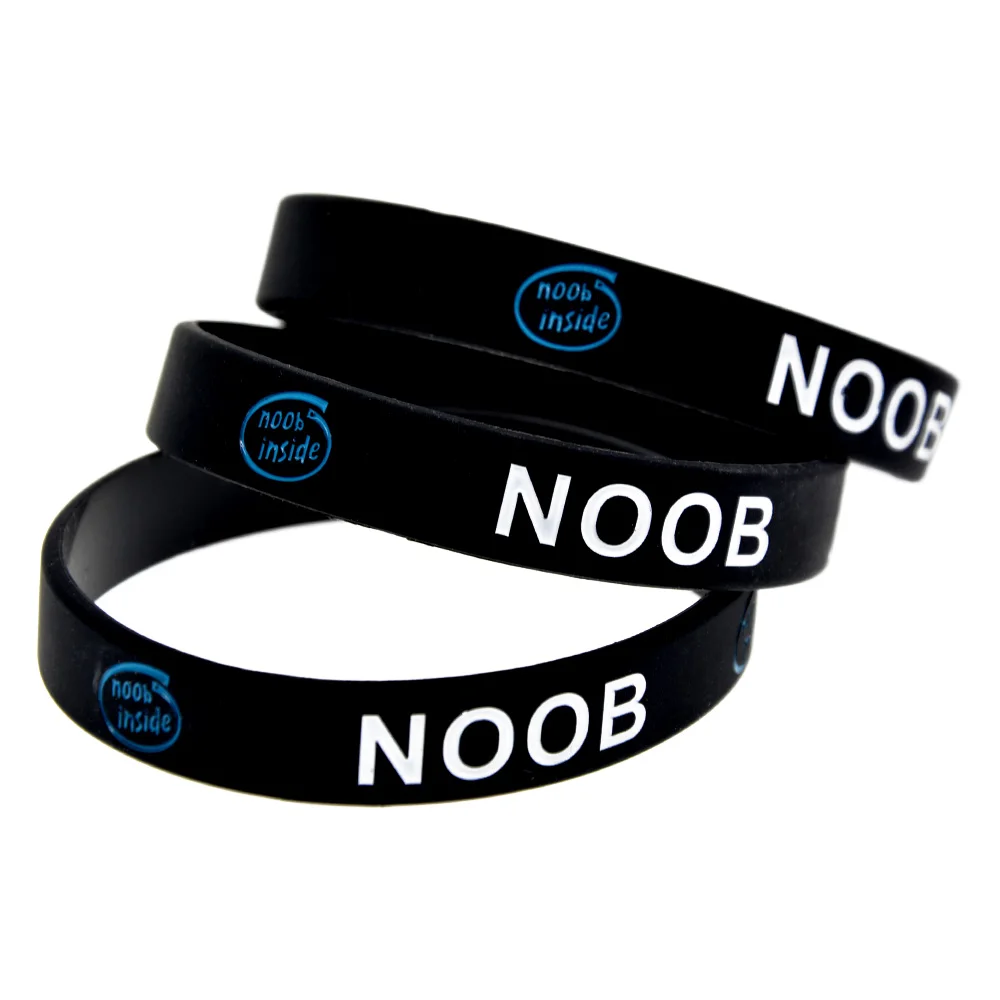 

OneBandaHouse 1PC Noob Inside Silicone Wristband Bracelet For Gamers