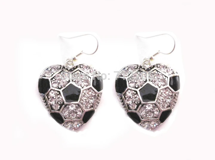 Buy beautiful 30 pair a lot rhinestone Soccer earring