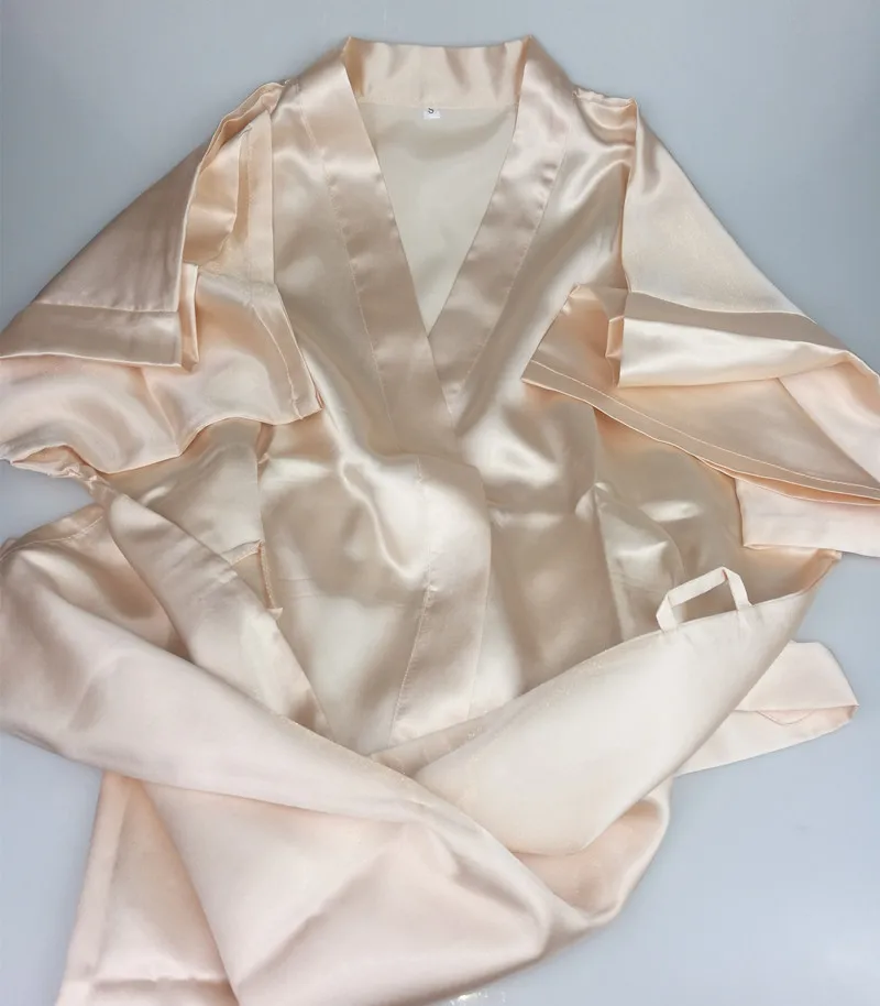 C&Fung plain Satin Robes Kimono bathrobe Women's Simplicity Pajamas Wedding Party robes short S-XXL women sleepwear sleepwear pajamas bride robes silk robe women dress
