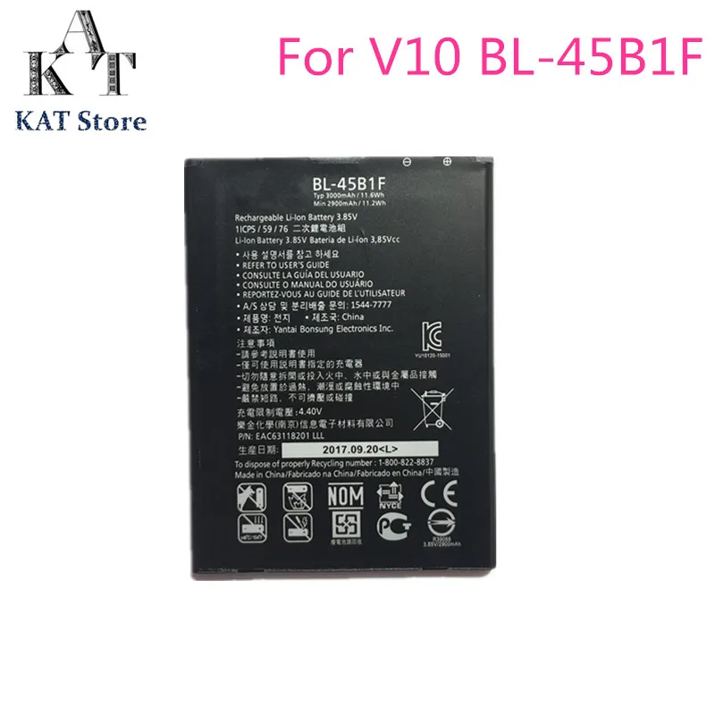 BL-45B1F 3000mAh батарея телефона для LG V10 H961N F600 H900 H901 VS990 H968 Замена батареи высокого