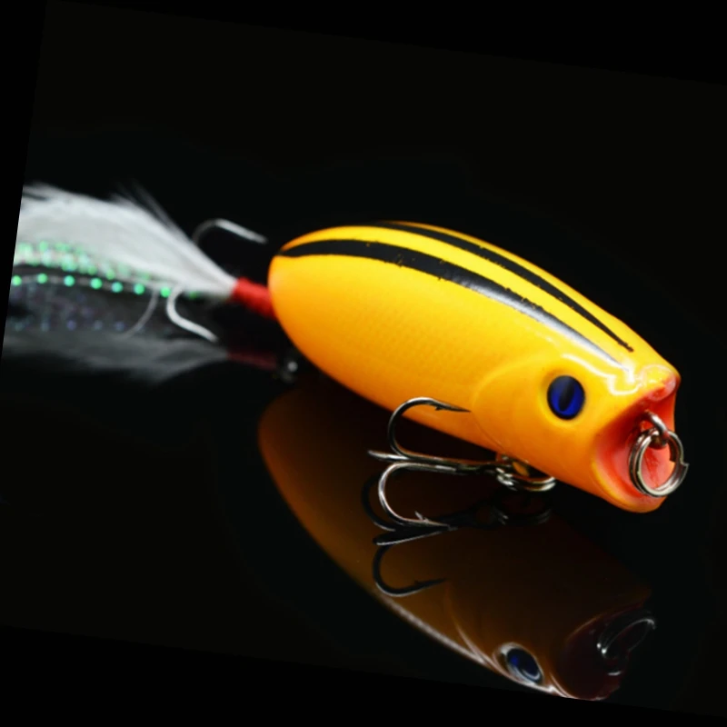 

2015 Hot sale 5Pcs Fishing Bait set Popper Lure Artificial Lures Pesca Wobbler Fishing tackle 10g Free shipping