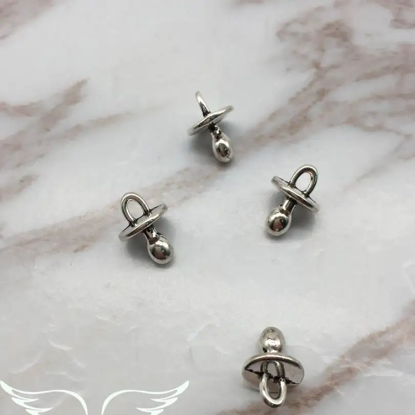 600PCS Charms baby pacifier binky teether 10*13mm Tibetan Silver Plated Pendants Antique Jewelry Making DIY Handmade Craft | Украшения и