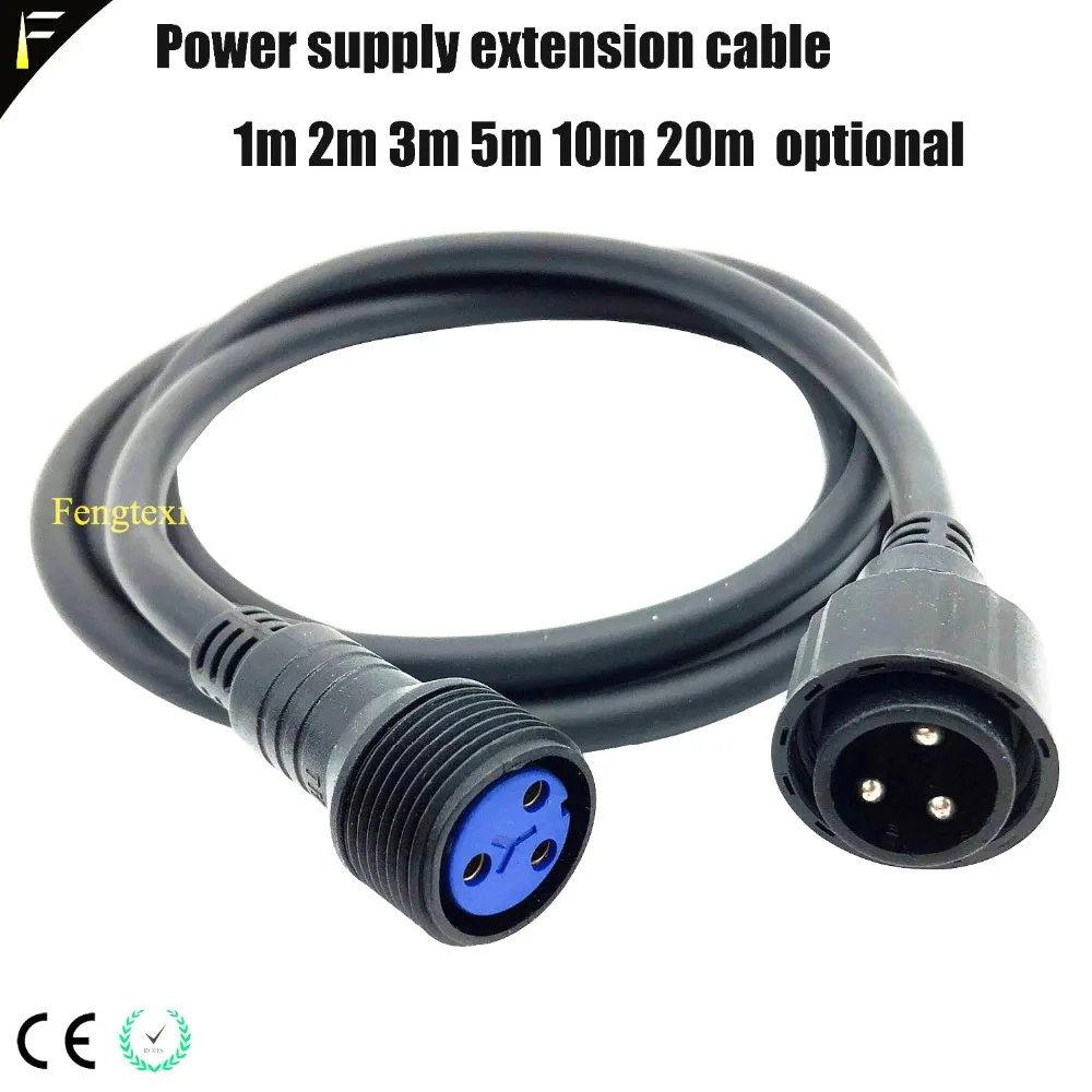 Dj Stage Light Outdoor 10m Power Cable Powercord IP65 Power Extension