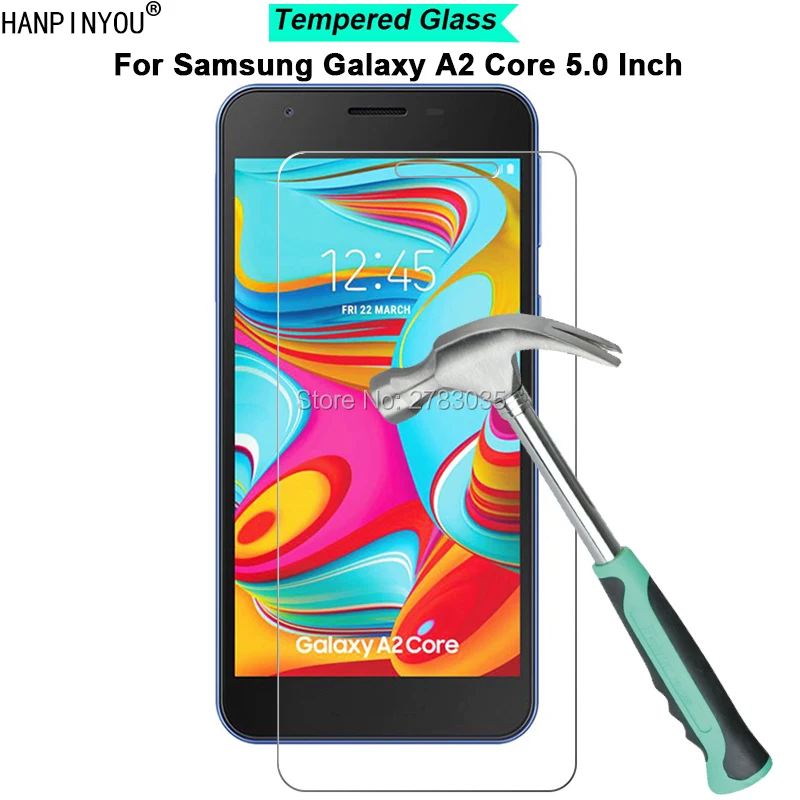 

For Samsung Galaxy A2 Core 5.0" New 9H Hardness 2.5D Ultra-thin Toughened Tempered Glass Film Screen Protector Protect Guard