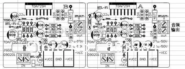 TDA7294 60 Вт+ 60 Вт Двухканальный аудио усилитель мощности комплект для DIY 2 шт PCB Kit