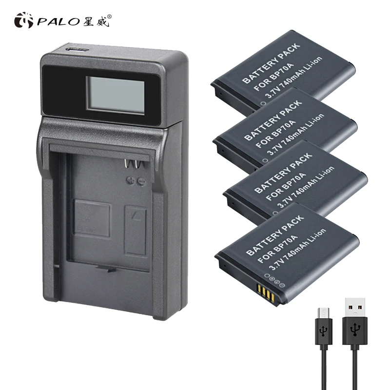 4 шт. зарядное устройство PALO для SAMSUNG AQ100 DV150F ES65 ES67 ES70 ES71 ES73 ES74 ES75 ES80 MV800 ES90 |