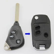 3 кнопки Замена модифицированный Флип складной пульт дистанционного ключа чехол для Subaru Legacy Outback с DAT17 Uncut Blade Fob чехол для ключей
