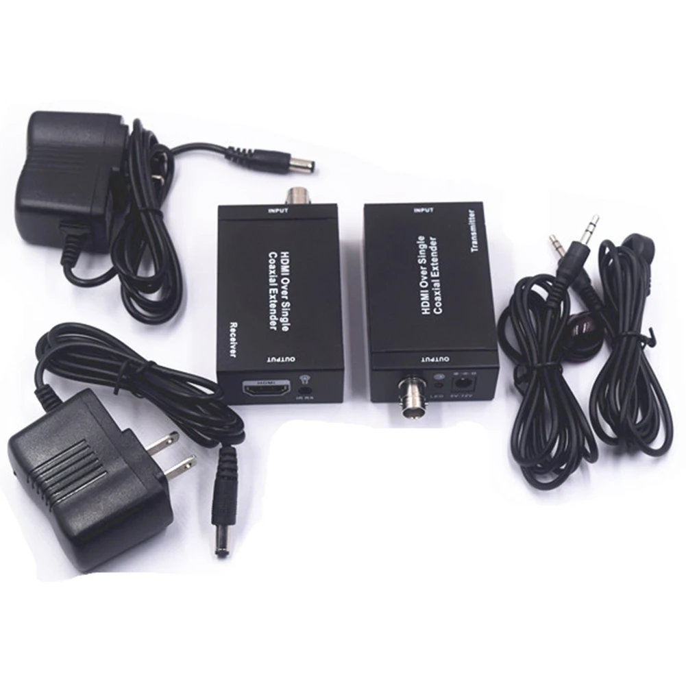 

100m HDMI IR Over Single Coaxial RG-6U Coax Cable Extender Transmitter Receiver