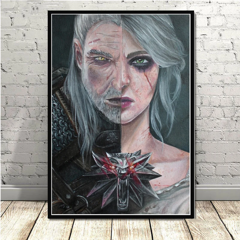 

Witcher 3 Video Game Poster Wall Art Picture Posters and Prints Canvas Painting for Room Home Decor