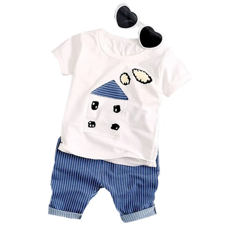 Buy Baby boy clothes 2017 Summer new fashion style cotton with house design