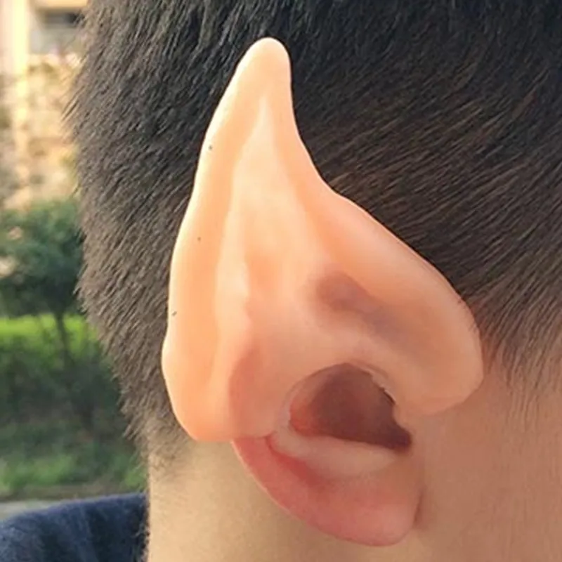 

1 Pair Halloween Rave party Cosplay Carnival Movie Avatar Wizard Elf Fairy Hobbit Alien latex Soft Ears Adult Costume Accessory