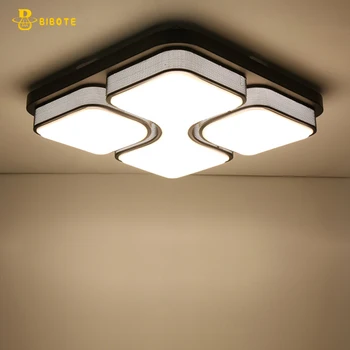 

Black/White Modern Led Ceiling Lights For Living Room Bedroom 95-265V Indoor lighting Ceiling Lamp Fixture luminaria teto