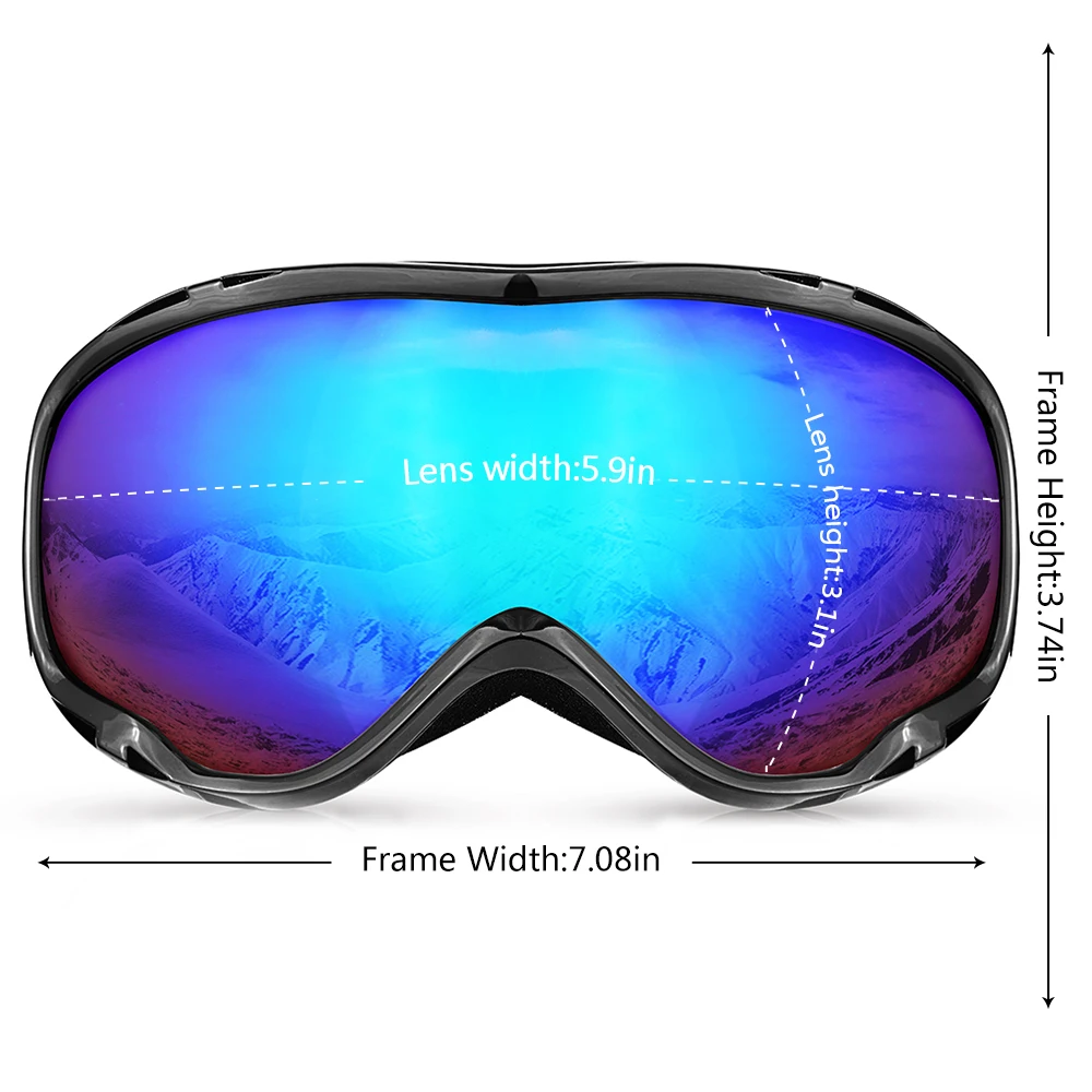 Ski نظارات مكافحة الضباب UV400 مزدوجة عدسة الرجال النساء الشباب الثلج التزلج نظارات نظارات الشتاء الثلوج الرياضية 2018