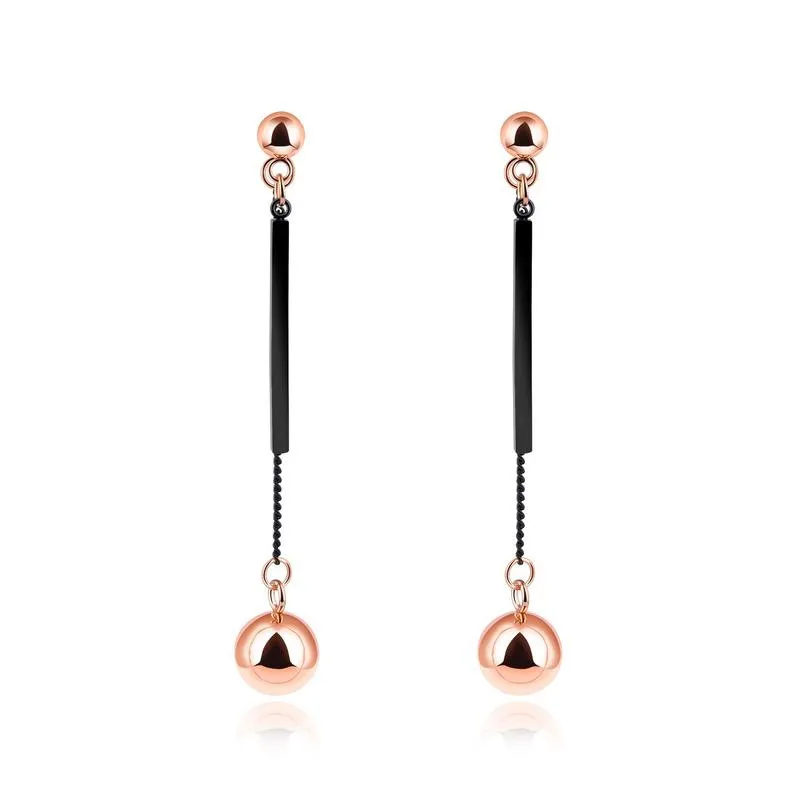 

New fashion personality high quality beautiful creative rose gold earrings gift