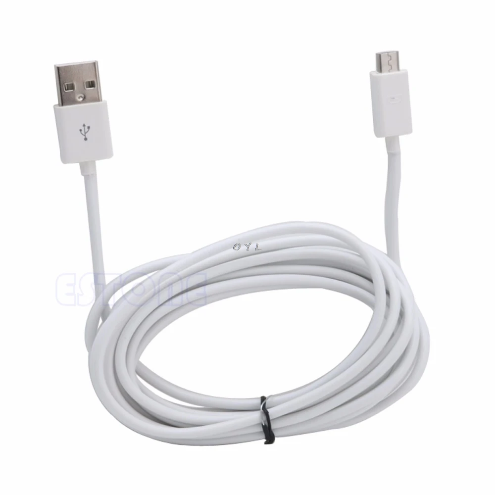 

1 PC Long Micro USB Charge Charging 3 Meter Power Cable For PS4 Xbox One Controllers Black/White