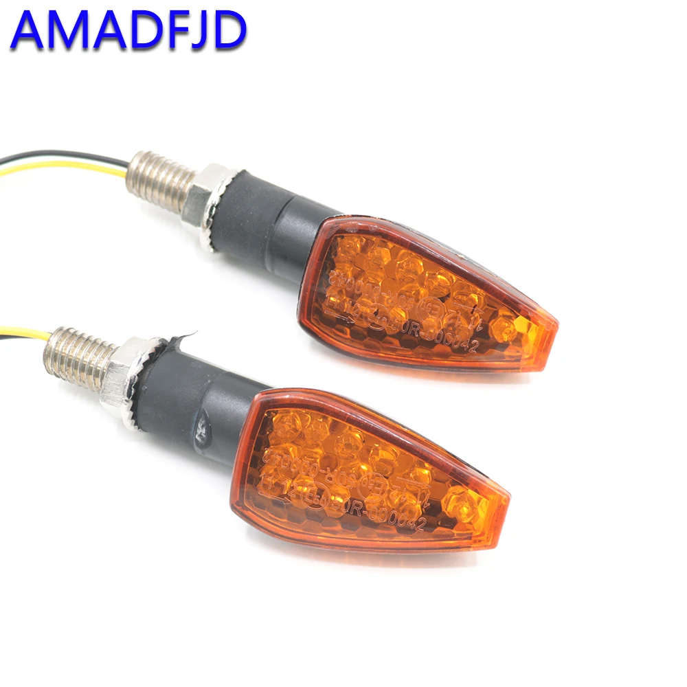 

AMADFJD 2Pcs Turn Signals Led Lamps Motor Blinker Turn Signals Motorcycle Turn Signal Indicator Flasher Blinker Stop Signal