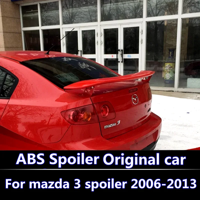 Для Mazda 3 2006 2007 2008 2009 2010 2011 2012 2013 спойлер высокого качества ABS Материал заднего крыла первоклассника Цвет задний спойлер