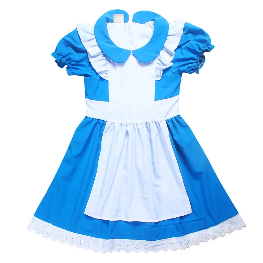 Cute Girl Dress Cartoon Alice In Wonderland Cotton Causal Dress For 4 ...