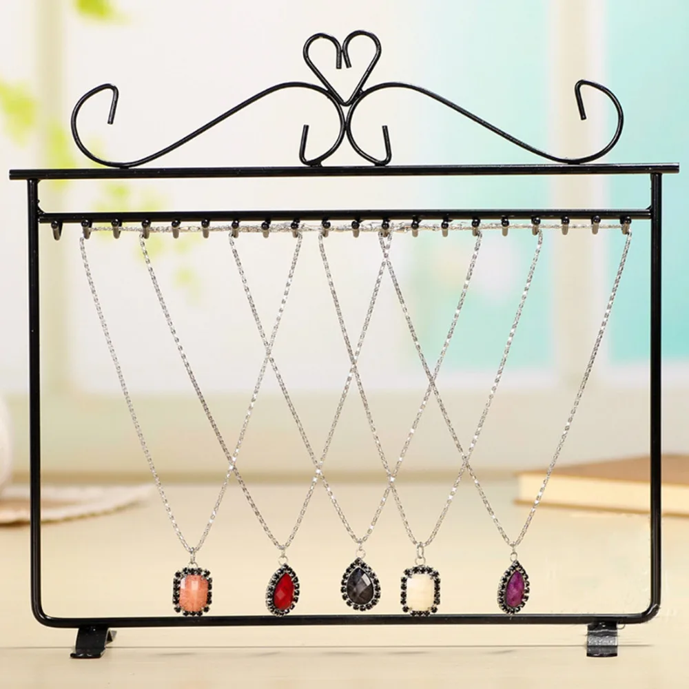 Single Layer 20 Hook Necklace Bracelet Hanger Holder Stand Organizer