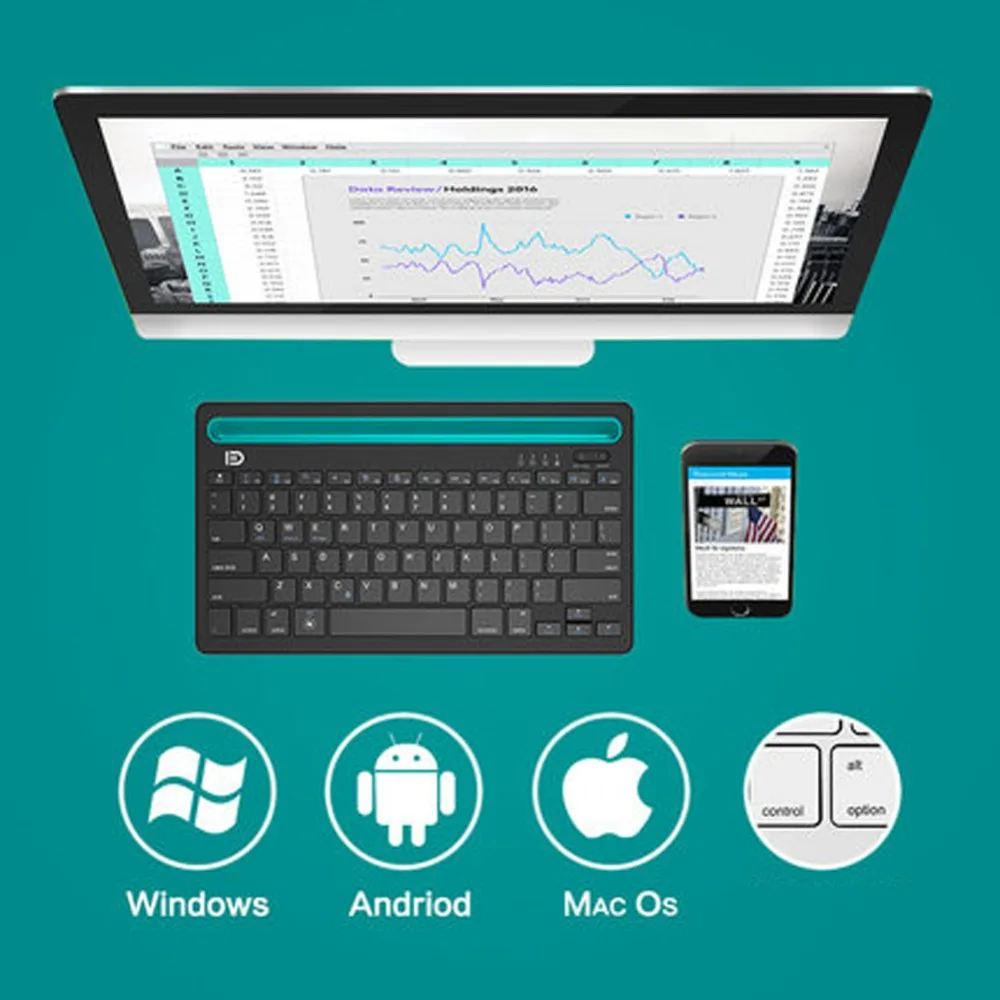 Мини Bluetooth беспроводная клавиатура многофункциональная клавиатура портативная перезаряжаемая с подставкой для Iphone Ipad планшет смартфон