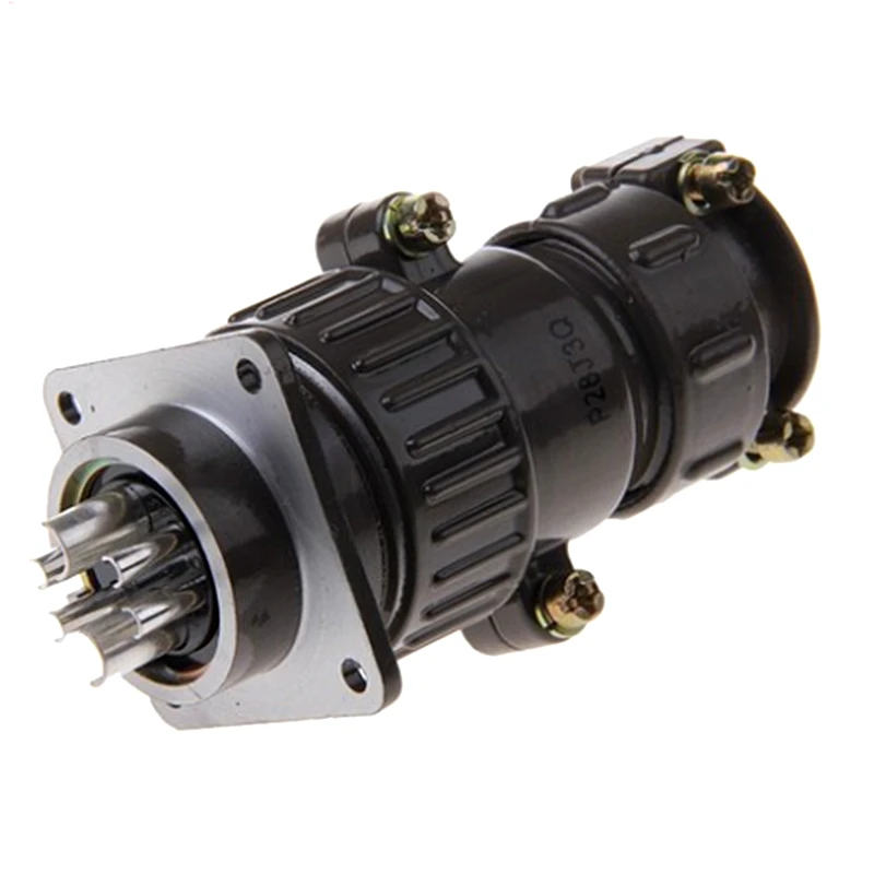 

P28 6-core aviation plug connector P28K3Q P28J3A P28J3Q P28K3A front and rear mounting straight head