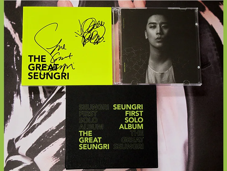Bigbang Lee Seung hyun autographed SOLO первый альбом Great Seungri CD + фотоальбом 082018|Открытки и