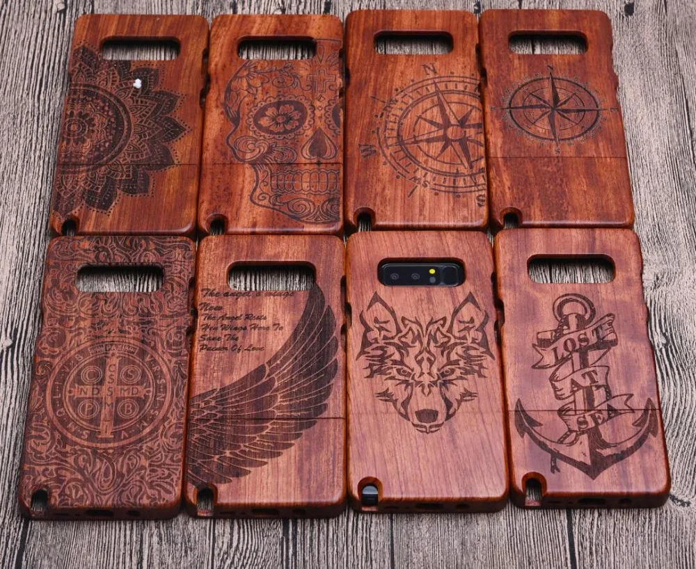 

Natural Green Real Wood Wooden Case For Samsung Galaxy Note 9 8 S10e S10 S9 S8 Plus S7 Edge Case Cover Phone Shell Skin Bag