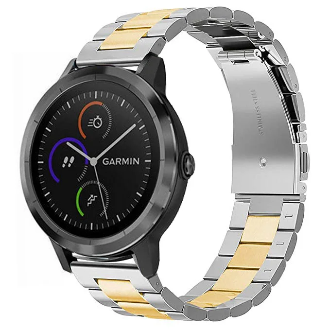 Металлический ремешок из нержавеющей стали для Garmin Vivoactive3 3 Часы Браслет ремешок для Garmin Forerunner 245 Миланская петля