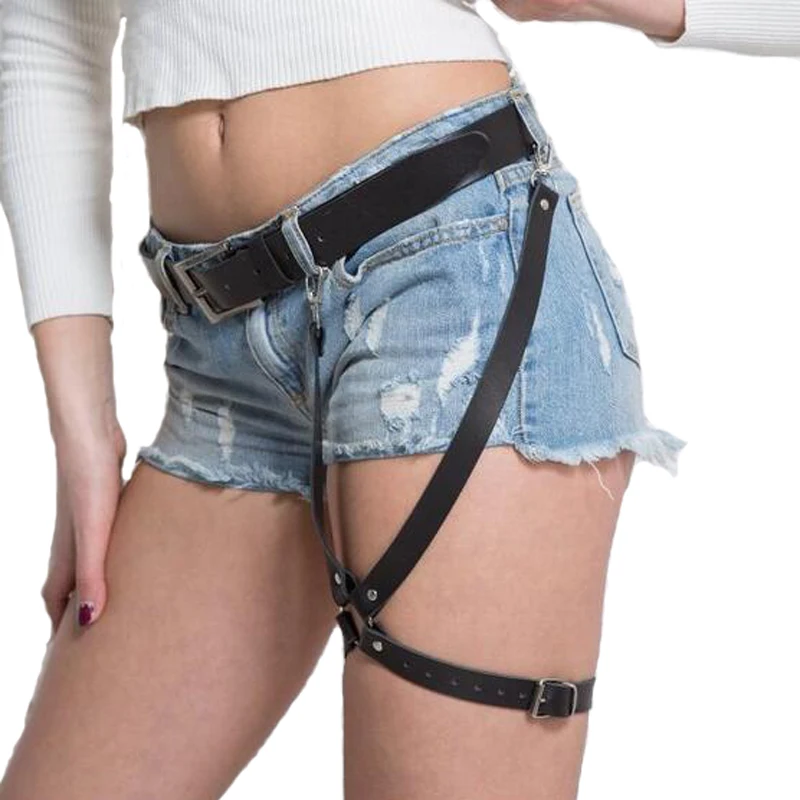

Fashion Retro women Sexy PU Leather belts Body Leg Bondage Cage Punk Sculpting Harness Waist Belt Straps Suspenders Accessories