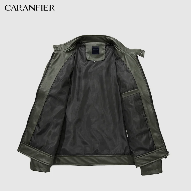 Мужские кожаные куртки CARANFIER осенне зимнее пальто мужские из искусственной кожи