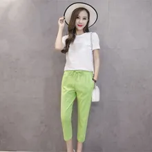 *#Best Price 2019 Summer New Women Casual Capris Pants Fashion Cotton Linen Cropped Pants Elastic Waist Plus Size Trousers *#Best Price 2019 Summer New Women Casual Capris Pants Fashion Cotton Linen Cropped Pants Elastic Waist Plus Size Trousers