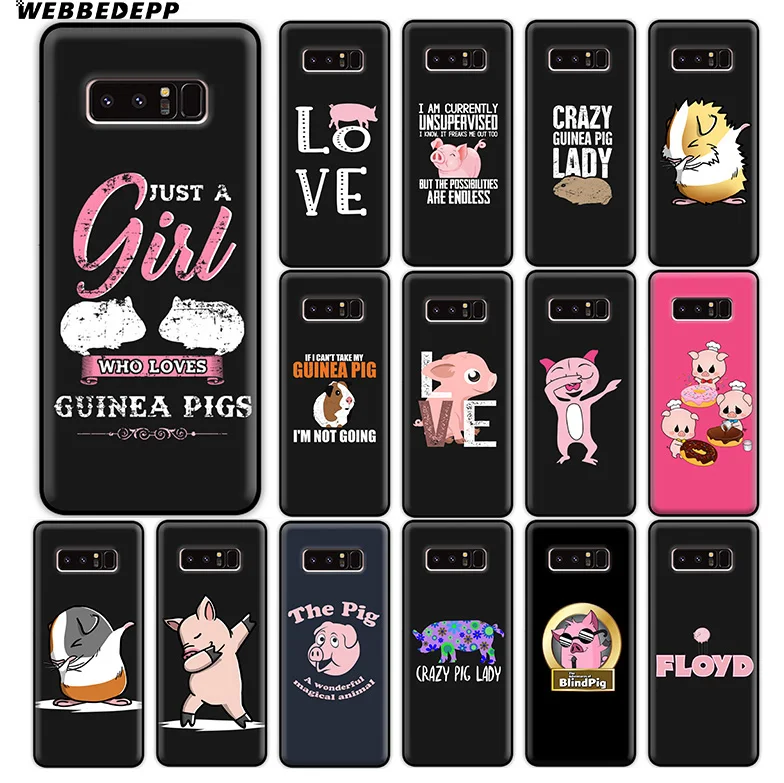 WEBBEDEPP Blind Cute Dab Pig Soft Silicone Case for Samsung Galaxy A9 A8 A7 A6 Plus 2018 A5 A3 2017 2016 Note 9 8 |
