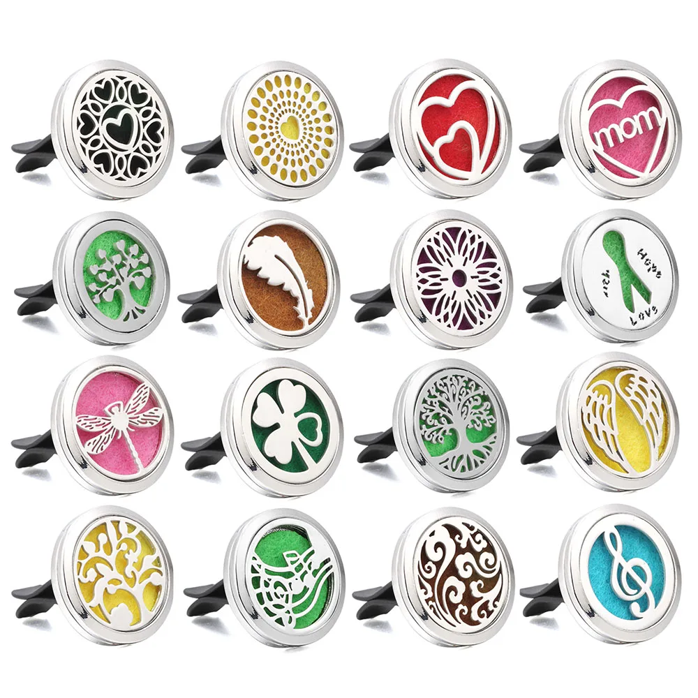 

Diffuser Jewelry Tree of Life Owl Air Freshener Stainless Vent Freshener Essential Oil Diffuser Car Clip Aromatherapy Pendants