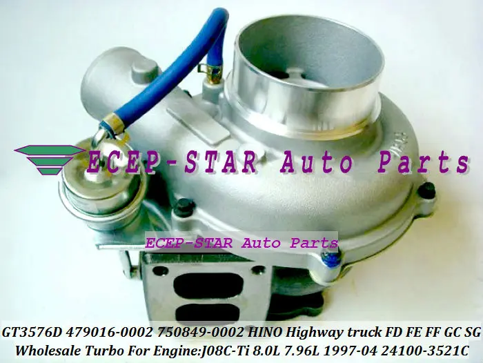 GT3576D 479016-0002 750849-0002 24100-3521C Turbo Turbocharger For HINO Highway truck FD FE FF GC SG 1997-04 J08C-Ti 8.0L turbocharger (4)