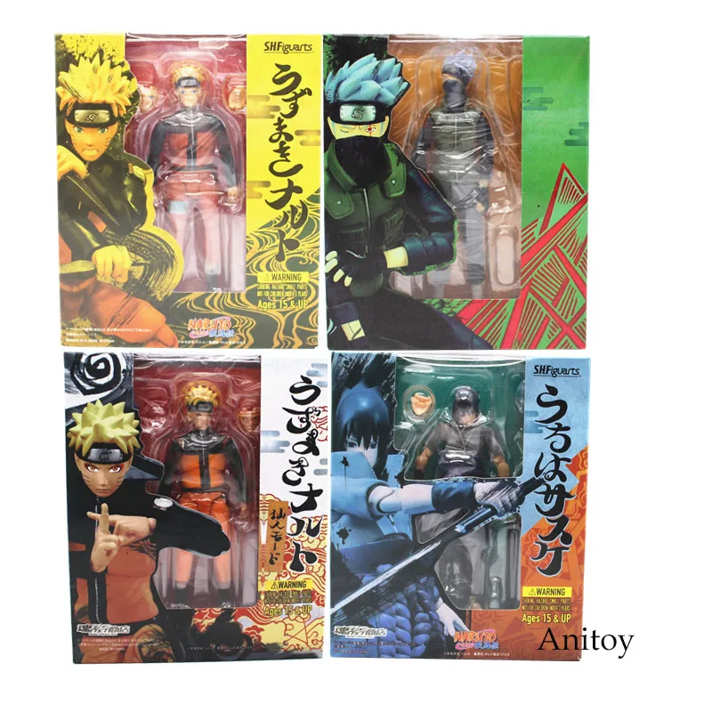 

SHF Naruto Shippuden Uzumaki Naruto Sasuke Hatake Kakashi PVC Action Figure Collectible Model Toy 14cm KT3762