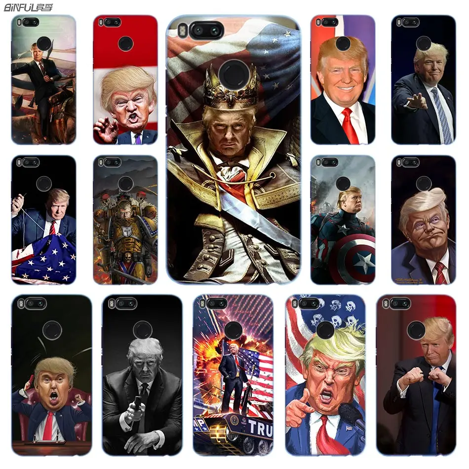 

Donald Trump Anime Phone Case PC for Xiaomi Mi 9 8 8SE 5X 6x A2 Lite Pocophone f1 Mix 2s Max 2 3 64G Cover