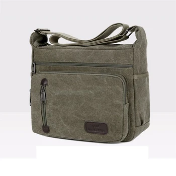 

2019 Crossbody Handbag Men Military Army Vintage Canvas Messenger Bags Shoulder Bag Teenager Casual Travel School Bags KZMB02