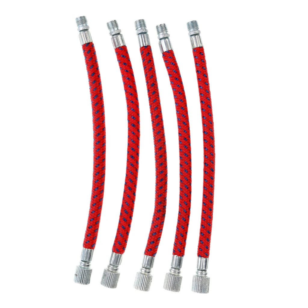 5Pcs Pump Extension Hose Bicycle Inflator Inflating Hose Bike High-pressure For Schrader Valve 16.5cm 