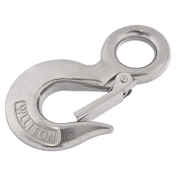 

304 Stainless Steel American Type Marine Heavy Duty Trigger Round Eye Lifting Snap Hook 1000KG Working Load Limit