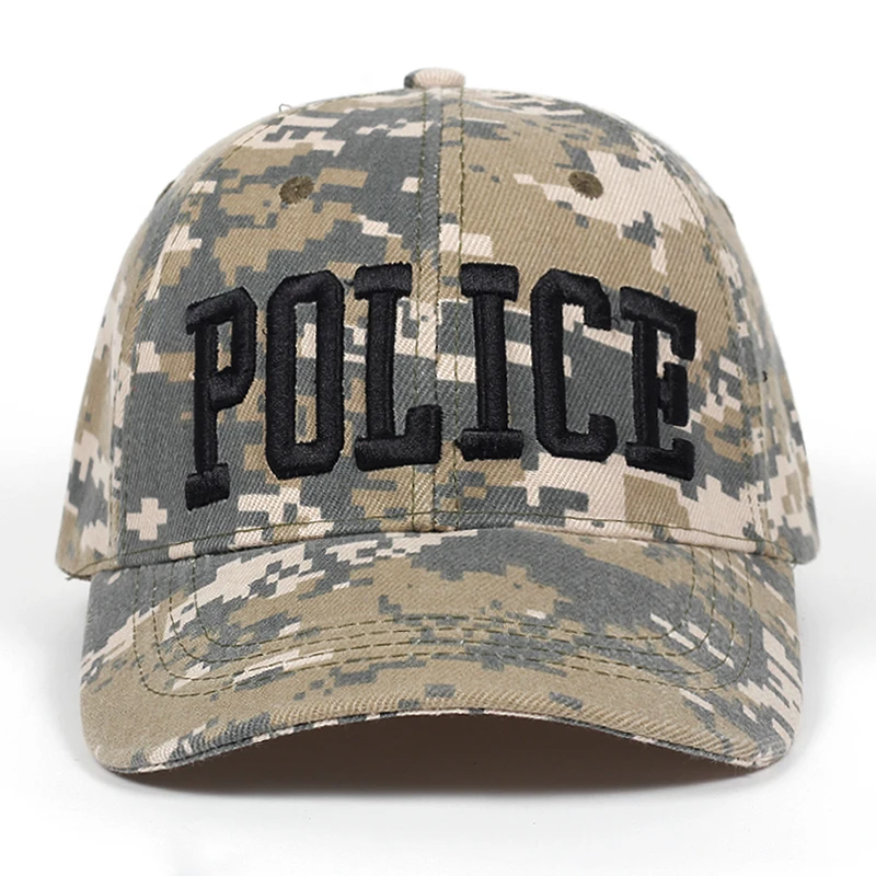 

new Brand Fashion Letter POLICE Men Caps Casual camouflage Cotton Baseball Cap For Women Summer Snapback Hats High Quality Bone