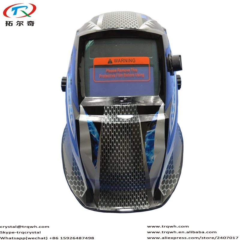 Быстрая самопроверка функции лучшего качества сварочный шлем с синей молнией сварочная перчатка Плавленая аргоно-дуговая сварка электрическая маска TRQ-GD01-2233FF