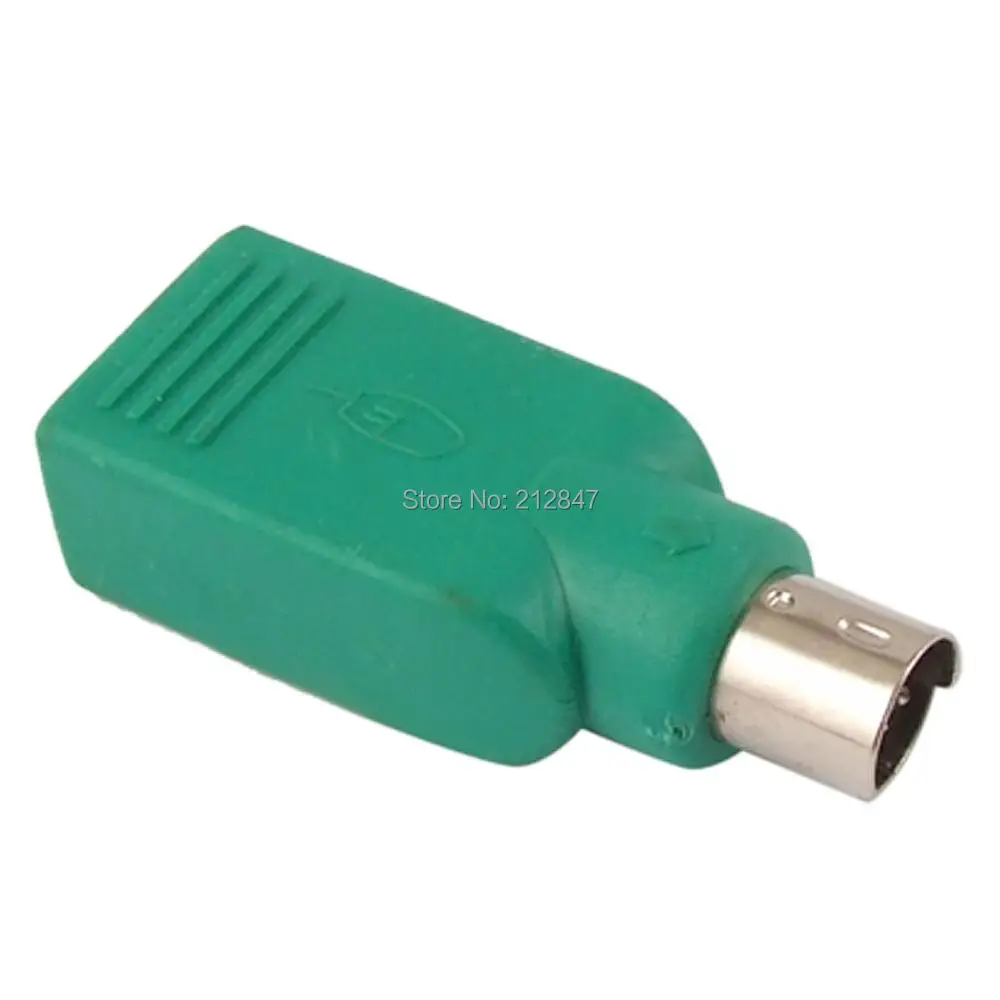 

Mini 6 Pin DIN PS_2 to USB Port Mouse Adapter Connector Green